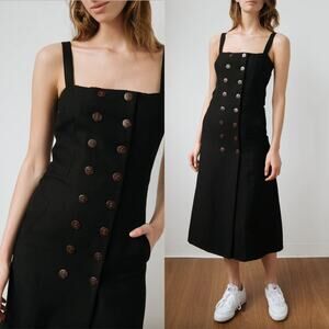 Albus Lumen Monica Double Breasted Dress Black